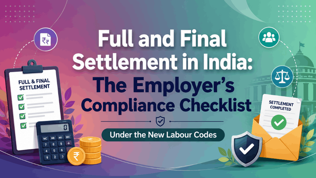 Full and Final Settlement in India The Employer's Compliance Checklist Under the New Labour Codes