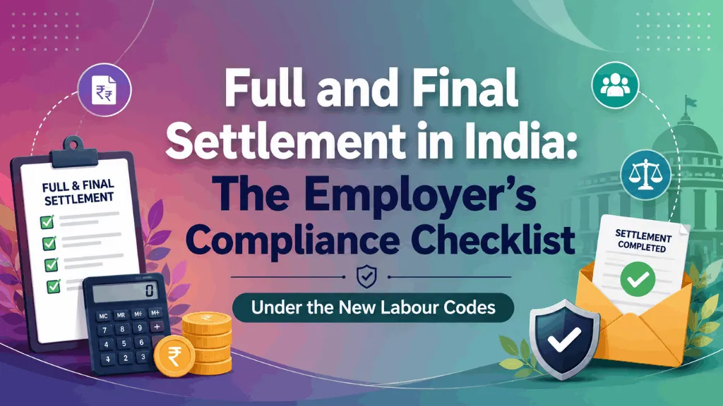 Full and Final Settlement in India The Employer's Compliance Checklist Under the New Labour Codes