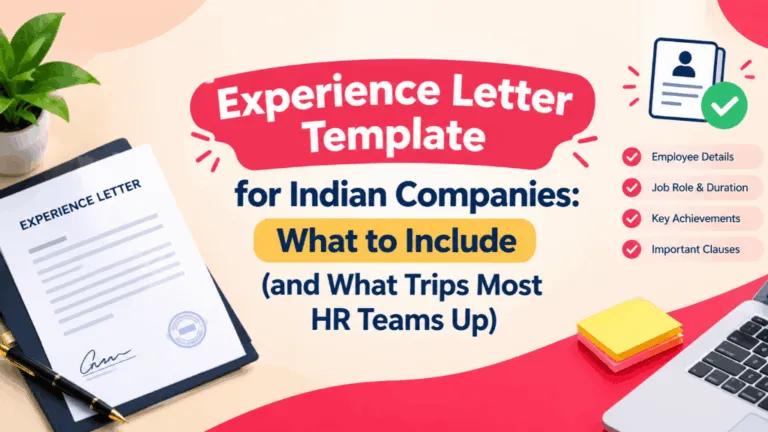 Experience Letter Template for Indian Companies: What to Include (and What Trips Most HR Teams Up)