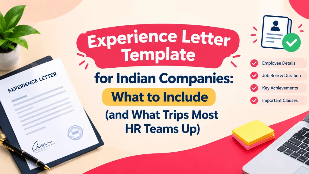 Experience Letter Template for Indian Companies