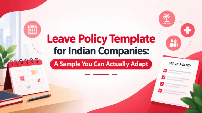 Leave Policy Template for Indian Companies: A Sample You Can Actually Adapt